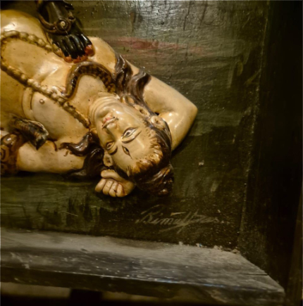 Handcrafted Dakshina Kali terracotta tableau by Bimal Das from Krishnanagar West Bengal