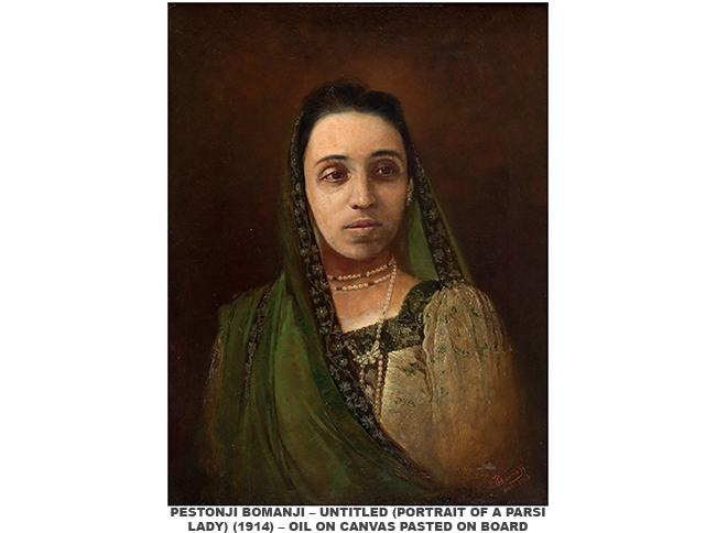 Portrait by Pestonji Bomanji highlighting Bombay School academic realism