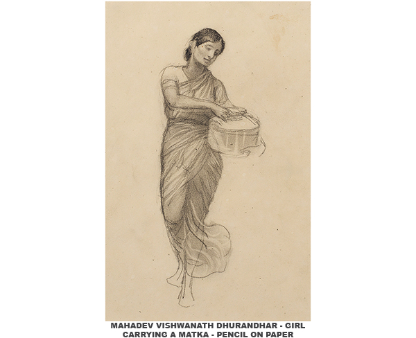 Mahadev Vishwanath Dhurandhar painting depicting academic realism and Indian cultural life
