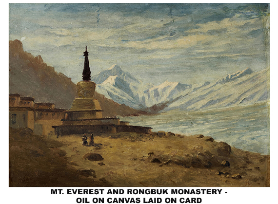 Himalayan mountain scenery by M. Sain reflecting the natural beauty of Darjeeling and Sikkim