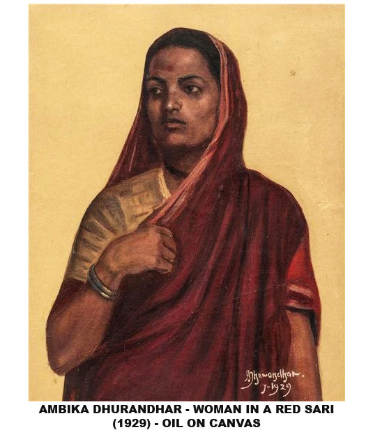 Academic painting by Ambika Dhurandhar from the Sir J. J. School of Art tradition
