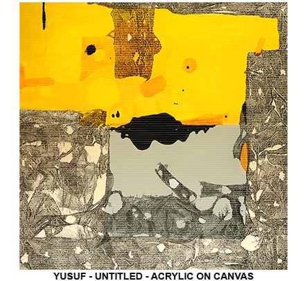 Figurative painting by Yusuf reflecting emotion and everyday human relationships