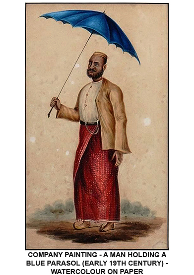 19th-century Company School botanical study of a hibiscus flower