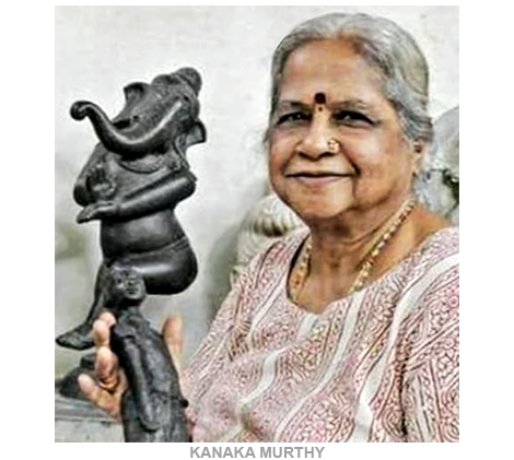 Public sculpture by Kanaka Murthy, one of India's pioneering women sculptors