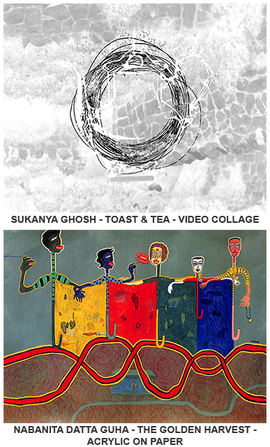 Contemporary painting by GenNext artist featured at Aakriti Art Gallery