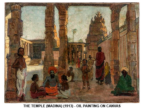 Andrée Karpelès teaching at Kala Bhavana alongside Rabindranath Tagore's artistic vision