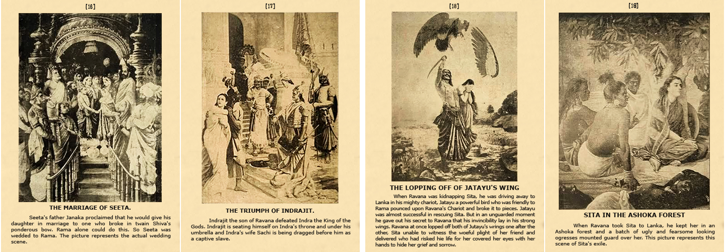Rare archival pages from the 1911 Raja Ravi Varma art book published by Chitra-shala Steam Press